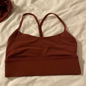 Lululemon Flow y long line bra in savannah